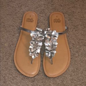 Silver strap sandals